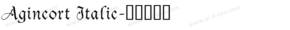 Agincort Italic字体转换